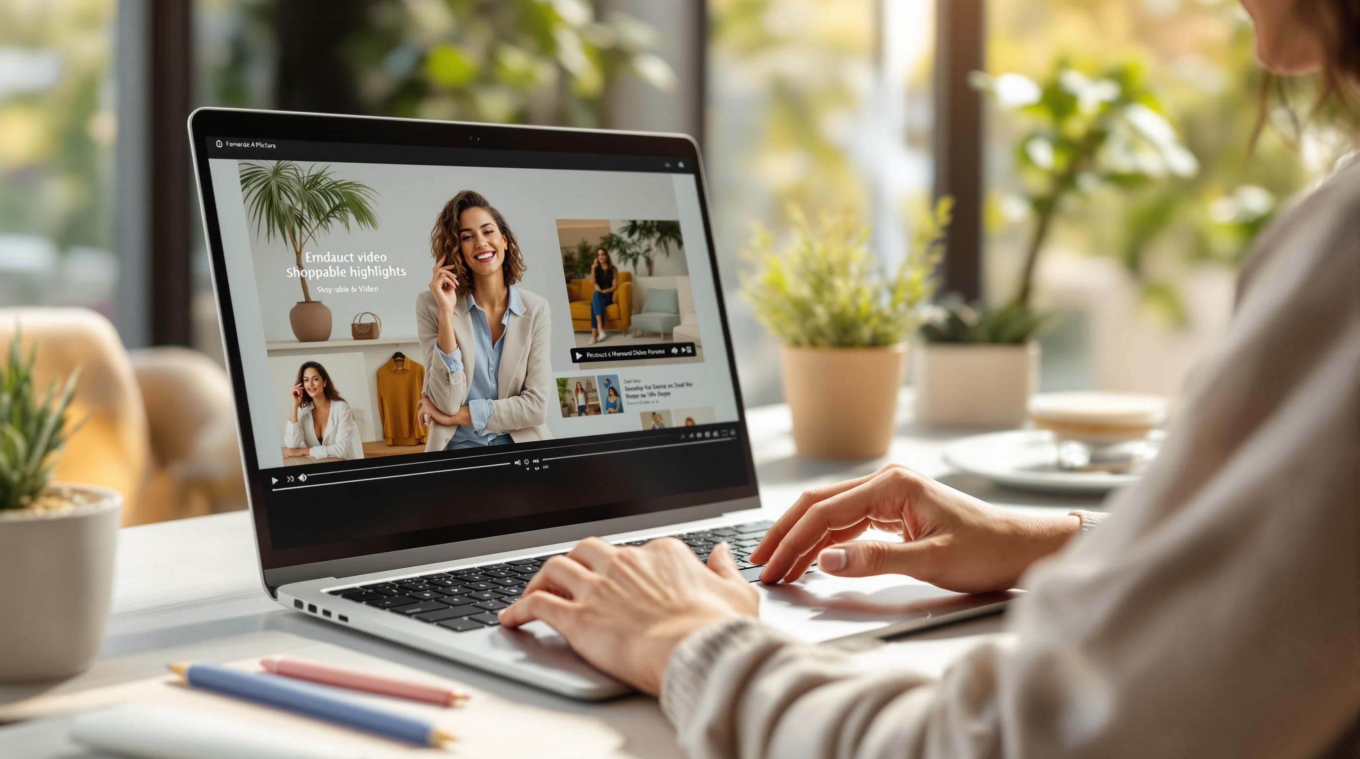 AI avatar product video for Shopify stores showing an AI presenter demonstrating a product